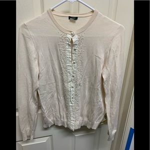 J crew ivory cardigan